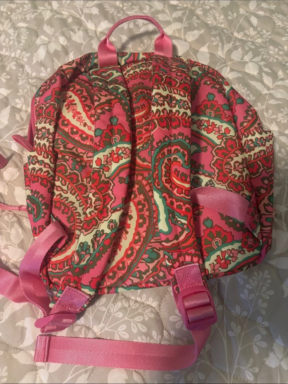 Vera Bradley Pink Paisley Pattern Womens Mini-Backpack
